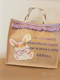borsa juta per bambina