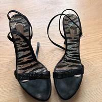 Sandali neri con strass