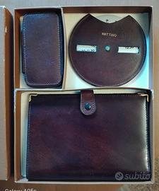 Tritico vintage per auto in pelle-Santi Borse