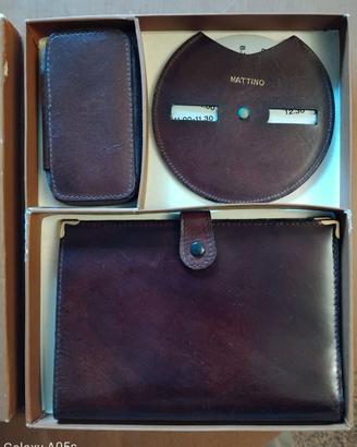 Tritico vintage per auto in pelle-Santi Borse