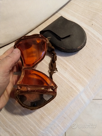 Sci Occhiali da ghiacciaio vintage anni 30