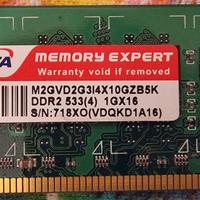 Memoria ram DDR2 533Mz banco da 1Gb per pc fisso