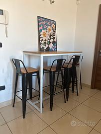 Tavolo alto + 4 sgabelli | Industrial design