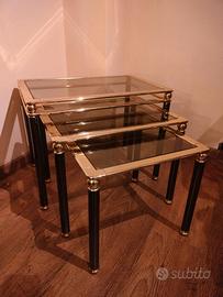 TAVOLINO AD INCASTRO VINTAGE ANNI 80