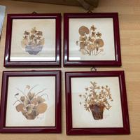 Set 4: quadro realizzato con foglie essicate