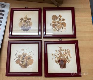 Set 4: quadro realizzato con foglie essicate