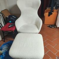 POLTRONA DESIGN CON POGGIAPIEDI