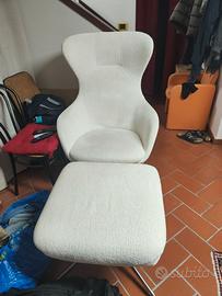 POLTRONA DESIGN CON POGGIAPIEDI