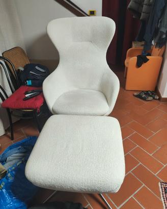 POLTRONA DESIGN CON POGGIAPIEDI