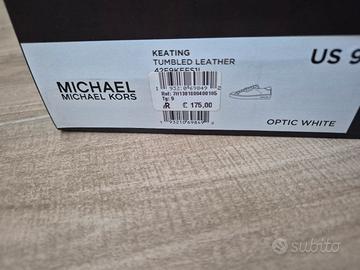 Scarpe Uomo Michael Kors in pelle colorOptic White