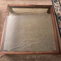 Tavolo quadrato artigianale in cristallo 120x120 c