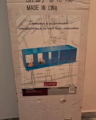 Libreria orizzontale 5 scomparti 