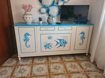 mobile letto TV credenza mare