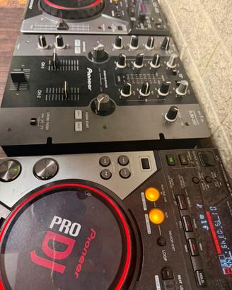 Pioneer Consol CDJ-400 MP3/USB + Mixer DJM-250 K