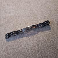 Bracciale uomo acciaio e caucciù