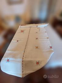 Tovaglia 12 Posti  Lino  Ricamo a Mano nuova