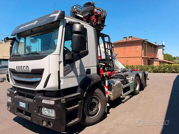 IVECO STRALIS 480 scarrabile + gru con ragno