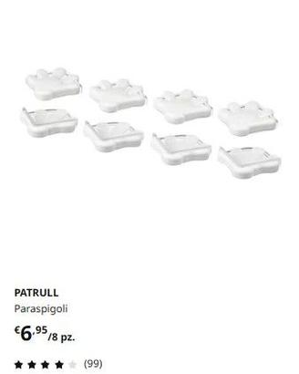 Paraspigoli IKEA PATRULL - 13 pezzi bianchi e neri