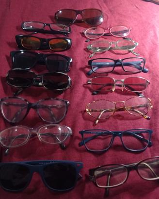 lotto di occhiali(15) da vista e da sole graduati 