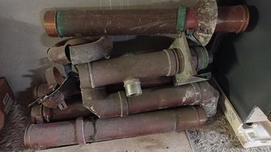 Tubi scarico fumi esterno caldaia in rame