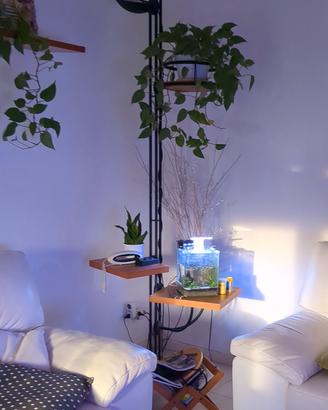 Palo da arredamento, lampada alogena e variatore