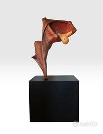 Scultura Rabarama originale in bronzo con cert
