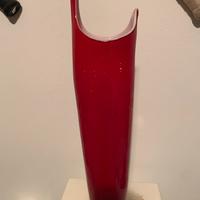 Vaso murano Zecchin rosso vetro