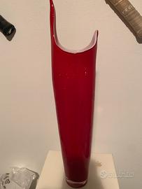 Vaso murano Zecchin rosso vetro