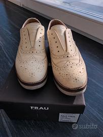 Scarpe Frau Stringate stile "Brogue" – Vera Pelle
