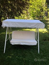 Dondolo da 3 posti per esterno com tettuccio