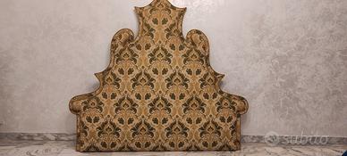Testiera matrimoniale tappezzeria San Leucio.