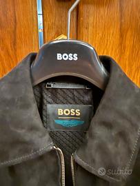 GIACCONE NERO IN PELLE BOSS X ASTON MARTIN