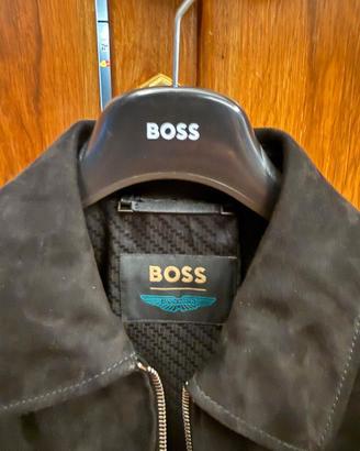 GIACCONE NERO IN PELLE BOSS X ASTON MARTIN