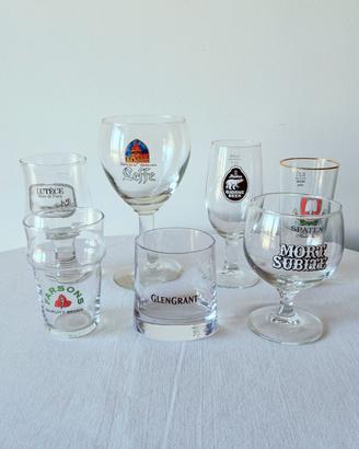 Set di 7 bicchieri da pub e collezione