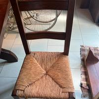 Sedie in legno impagliate