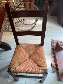 Sedie in legno impagliate
