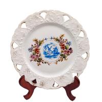 PIATTO PORCELLANA TRAFORATA STILE LIBERTY,  XX