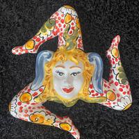 Trinacria in ceramica Siciliana Caltagirone