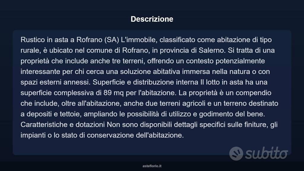 Immobile in asta di 89 m² a Rofrano - Vista 3