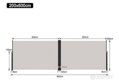 Tenda paravento e parasole nuova.