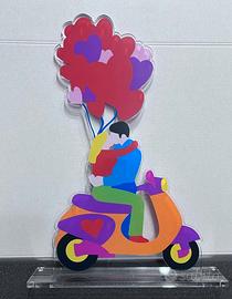 Marco Lodola, Kiss in motion 41x31x7