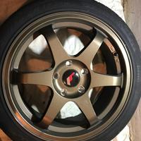 Cerchi japan racing jr3 bronze 17” + gomme