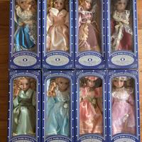 Set 8 bambole in porcellana Victorian Style