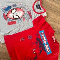2 maglie Spiderman Marvel 6 anni