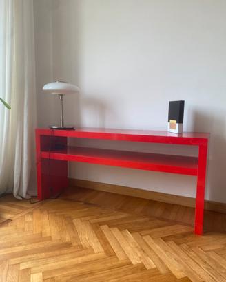 Tavolo da tv rosso in vernice