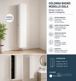 Colonna bagno sospesa