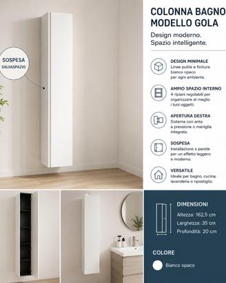 Colonna bagno sospesa