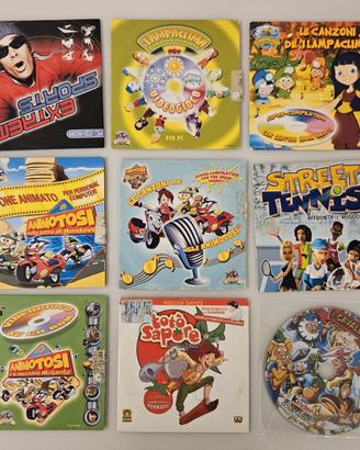 Giochi PC anni 2000 + CD Kinder + Cartoni