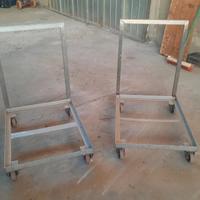 2 carrelli professionali in acciaio