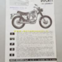 Ducati 250 Scrambler 1970 depliant originale moto